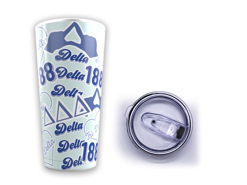 Delta Delta Delta sticker-style cup